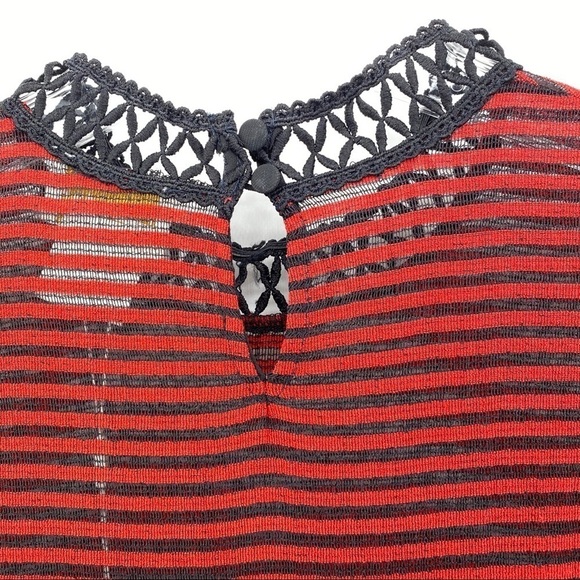 FoxieDox Cassius Maxi Dress Red Black Stripe Large - Picture 4 of 16